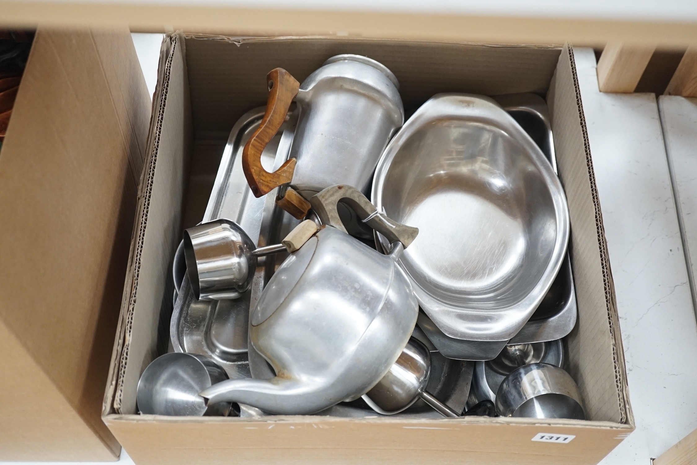 Various 1960's stainless steel wares including Danish and Piqcot ware